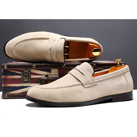 Men's Beige Shoes 